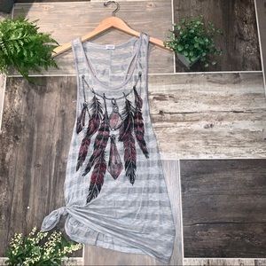 🌸Charming Charlie Feather Tank Top